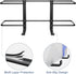 Glove Box Dispenser Wall Mount: Black Glove Holder Organizer for Disposable Glove Box & Tissue Box - Glove Organizer on Wall in Lab, Kitchen, Bath...