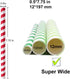 Boba Straws, Smoothies Straw Disposable Extra Large 0.5" 1/2" 12mm Wide Paper Straws for Slushy Jumbo Thick Shakes Bubble Tea Tapioca Pearls Showe...