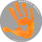 Magnet - Kids Handprint for Car Parking Lot Safety - Gray Background (Orange)...