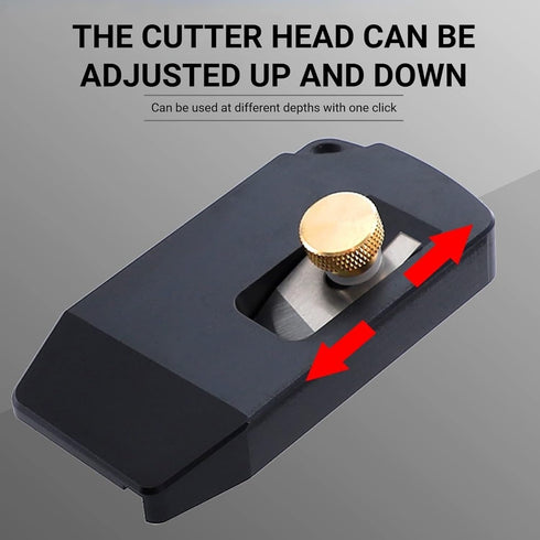 Woodworking Edge Trimmer, Aluminum Alloy Manual Wood Trimming with A Ring, Edge Banding Trimmer Tool with High Speed Steel Adjustable Blade, for P...