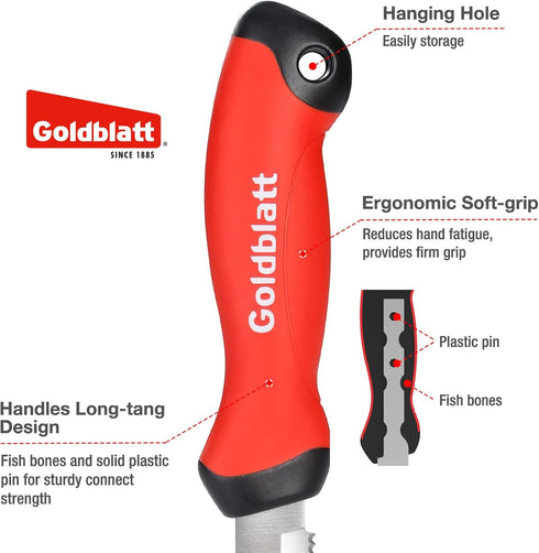 Goldblatt Linoleum Knife - Stainless Steel Roofing & Flooring Knife, Carpenter Knife, Linoleum Cutter with Soft-grip Handle, Hook Knife for Cuttin...
