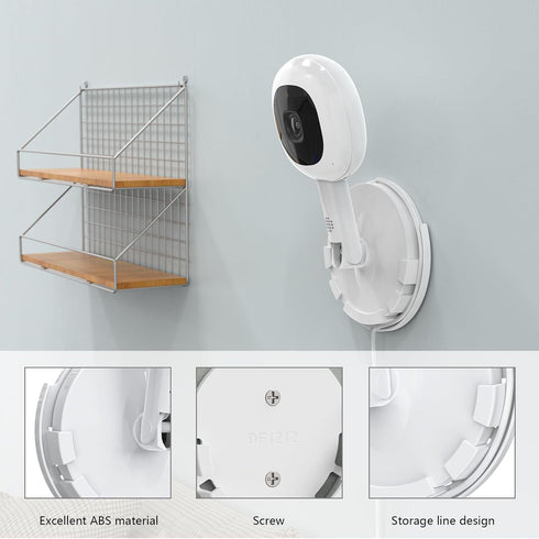 Wall Mount Holder Compatible with Nanit Pro Smart Baby Monitor & Flex Stand Camera (White)...
