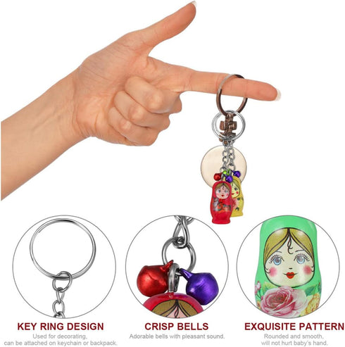 Toyvian 36pcs Key Chain Russian Doll Keychains Dolls Girls Russian Stacking Toys Miniature Babushka Doll Mobile Phone Charm Pendant Cute Keychain ...