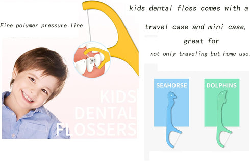 flossers Kids Braces flossers Dental Floss Picks flossers for Adults Dental Floss Toddler Floss Picks Children's flossing Family Dental Floss Stic...