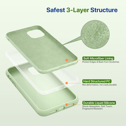 Miracase Compatible with iPhone 11 Phone Case, with Screen Protector, Liquid Silicone Gel Rubber Full Body Drop Protection Shockproof Cover Phone ...