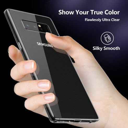 Galaxy Note 8 Clear Case, Slim Thin Soft Skin Silicone Flexible TPU Gel Lightweight Anti-Scratch Shockproof Protective Cases Cover for Samsung Gal...