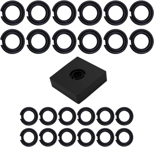 ( 12+12 Sets 1/2” & 3/8" Impact Retaining Ring Clip Friction Ring Hog Ring with O-Ring for Milwaukee Electric Pneumatic Type Impact Wrench, Includ...
