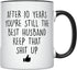YouNique Designs 10 Year Anniversary Coffee Mug for Him, 11 Ounces, 10th Wedding Anniversary Cup For Husband, Ten Years, Tenth Year, 10th Year (Bl...