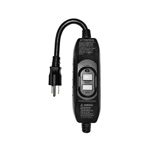 Kaper GFCI Inline Plug Replacement Assembly 3 Wires , Auto-Monitor?Manual Reset, Waterproof, Ground Fault Circuit Interrupter for Power Pressure W...