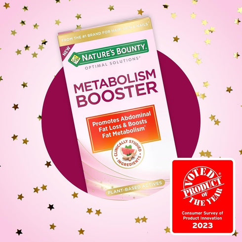 Nature’s Bounty Metabolism Booster Supplement, Boosts Fat Metabolism, Promotes Abdominal Fat Loss, with Citrus Extracts and Black Ginger, 60 Capsu...