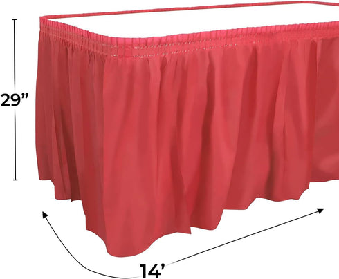 Party Dimensions Plastic Table Skirt, 29-Inches by 14-Feet - Red - 1 Pack...