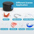 BVN Leak-Proof Denture Bath Cup for Travel, Denture Cup for Soak Dentures, Retainer Cleaning Case with Strainer (Black + Blue)...