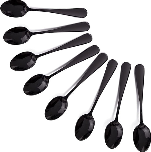 Demitasse Espresso Spoons, 4.9 Inches Stainless Steel Mini Coffee Spoon Small Spoons for Dessert, Set of 8 (Black)...