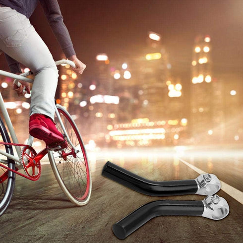 2Pcs Bicycle Handlebar Ends Bars, Bicycle Handle Bar End Bike Pad Cushion Aluminum Alloy Cycling Replacement Accessory(Black)...