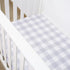 JISEN Baby Crib Sheet 1 Piece Portable Fitted Crib Sheet for Standard Crib and Toddler Mattresses Nursery Bed Decor for Boys Girls 28x52 Inch Grid...
