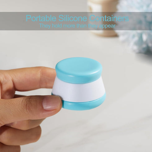 INSFIT Travel Containers for Toiletries, TSA Approved Silicone Cream Jars, Travel Size Containers with Lids, BPA Free Leakproof Travel Accessories...