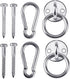 Hammock Hanging Hook Kit, Load Capacity 1400 lb, Stainless Steel Round Mount Pads, Spring Snap Hooks, Lag Screws Set for Hammock Yoga Swing Chair ...