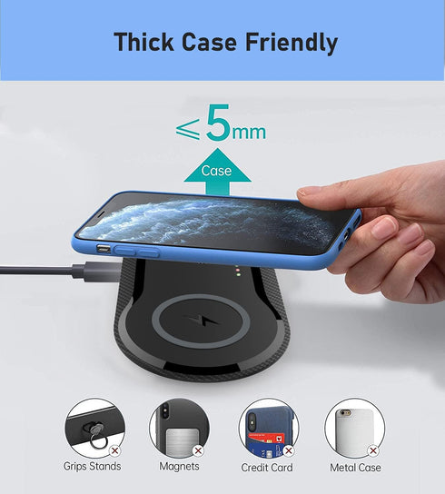 30W Fast Wireless Charger, Vchiming 2 in 1 Wireless Charging Pad, Dual 15W Wireless Charging Station for Galaxy iPhone AirPods Type C Cable Includ...