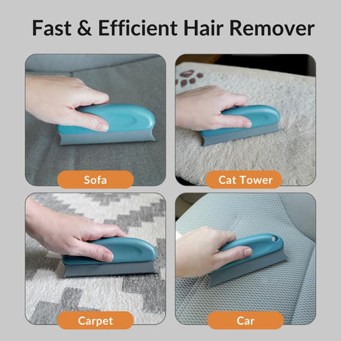 Versatile Pet Hair Remover- Dog Hair Removal Tool for Car - Cat Hair Remover for Furniture- Car Cleaning Supplies- Pet Lint Roller- Washable Mini ...