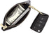 Premium Genuine Full Grain Leather Mini Coin Purse Keychain Pouch Card Holder for Men Women (Black)...
