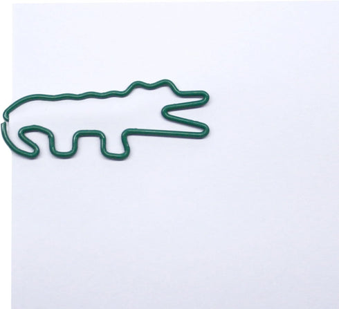 Alligator Gator or Crocodile Shaped Paper Clips Great for Paper Clip Collectors or Office Gift - Comes in Round Tin with Lid and Gift Box (100 Cou...
