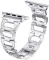 Secbolt Bling Bands Compatible with Apple Watch Band 38mm 40mm 41mm iWatch SE Series 9 8 7 6 5 4 3 2 1 Women Dressy Jewelry D-link Stainless Steel...