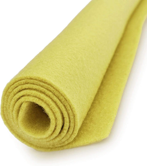Yellow - Banana Cream - Large Wool Felt Premium Sheet - 20% Wool Blend - DIY, Sewing, Crafting, Felting - National Nonwovens - 36 in x 36 in Wool ...