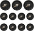 11 Pieces Natural Horn Buttons for Blazer and Suit, 20mm 15mm Genuine Buffalo Buttons for Men Women's Sport Jacket Coat Uniforms Sweaters Black...