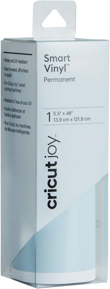 Cricut Joy Smart Permanent Vinyl, Powder Blue - 4ft Roll (5.5' x 48'), Glossy Finish - Compatible Joy Machine, Matless Cutting for Long cuts (4ft ...