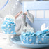 300 count Cloud Blue Cupcake Liners White Light Blue Cupcake Wrappers Paper Blue Muffin Cups Birthday Theme Party Baking Cups Baby Shower Decor Co...