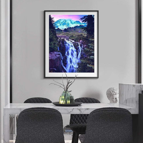 ACENGXI Paint by Numbers Waterfall DIY Painting by Numbers Kits for Adults Beginner Kids DIY Canvas Painting by Numbers Acrylic Painting Kit Home ...