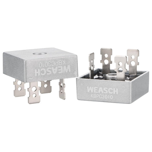 2Pcs Bridge Rectifier Diode, KBPC3010, AC to DC, 1000V 30A, 4 Pin, Full Wave Single Phase Metal Housing Bridge Rectifier (2)...