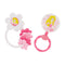 2 Pack Disney Princess Character Shape Rattle and Keyring Teether, Premium Toddler Birthday Toys, Infant Teething Toys, Great for Newborn Shower G...