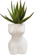 Cute 4.7 inch Indoor Body Shaped Ceramic Succulent Cactus Air Plant Body Art Modern Flower Pots Planter - Plant Not Included (White)...