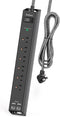 Surge Protector Power Strip - Extension Cord with 6 AC Outlets 4 USB (2 USB-C Ports), Flat Plug with Overload Surge Protection, Wall Mount, 5ft, O...