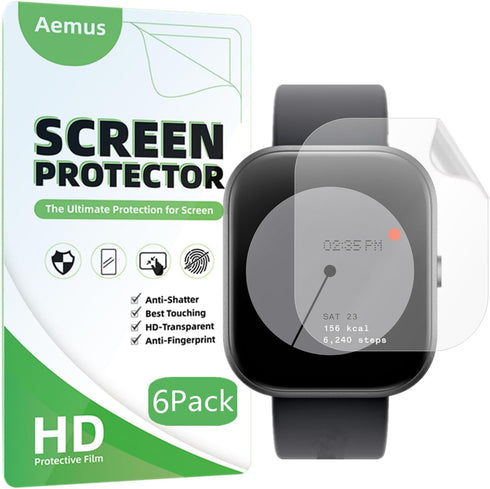 Screen Protector Compatible for CMF by Nothing Watch Pro (6 Pack) Smartwatch Full Coverage Clear TPU Soft Film...