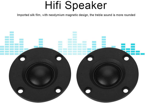 2pcs 30w 6? High Fidelity Speaker Silk Film Hemispheric Tweeter with Iron Boron Driver, Smooth 20mm Diaphragm, Suitable for Speakers Over 8 Inches...