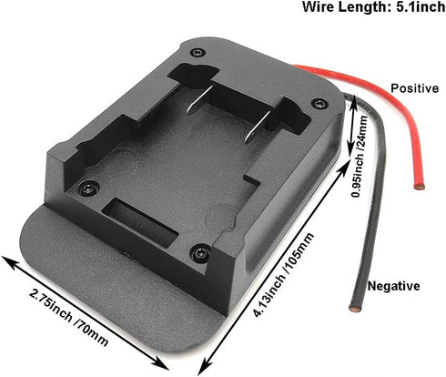Battery Adapter for DEWALT 18V/ 20V MAX & Milwaukee M18 18V Lithium Battery Power Mount Connector Dock Holder, Power Wheels Adapter DIY Drill Tool...