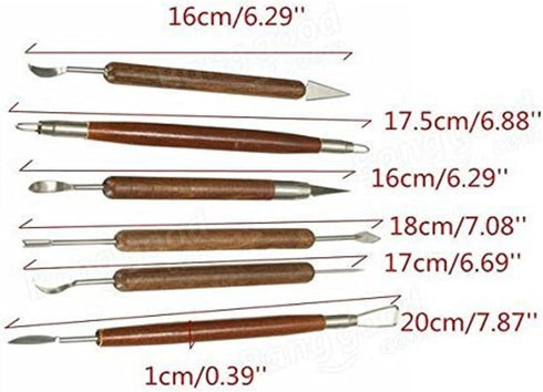 6Pcs Carving Clay Sculpting Hand Chisel Modeling Making Woodworking Process Tool...