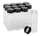 12 Pack of 3 inches, 30 ML, Clear Glass Bottles Storage Container Sample Cosmetic Vials with Black Screw Caps...
