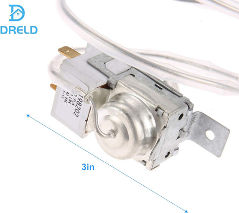 DRELD 2198202 Refrigerator Cold Control Thermostat, Replacement for Whirlpool, Kenmore Refrigerators, Replaces 2161284 2198201 PS11739232 AP6006166 WP2198202
