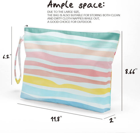 Makeup Bag, Wet Dry Bag, Toiletry Bag, Diaper Bag Waterproof Large Capacity Travel Cosmetic Bag, Zipper Pouch for Women, Girls, Mom, Sister, Frien...
