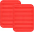 Smithcraft Silicone Trivet Set, 2 Pack, Food-grade, Heat Resistant, Multi-functional, Size: 9x12 Inch, Thickness: 0.27 Inch, Color: Red, Shape: Re...