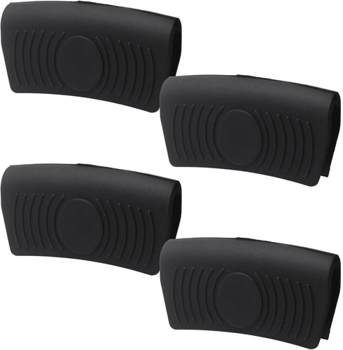 2 PCS Silicone Assist Handle Holder - Heat Resistant Pot Handle Covers - Non-Slip Handle Covers Handle Holder for Kitchen Pot Pan - Black...