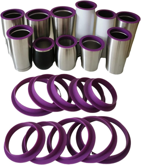 10PCS Tumbler Shields for Epoxy Tumbler, Silicone Tumbler Protector for Resin Paint,Cup Silicone Insert Paint Spray Shield, Epoxy Resin Cup Protec...