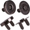 Mini Skater Round Magnetic Snaps Bag Button Clasps Closure Purse Handbag with Washer Nickel? 6-Pack (18mm, Black)...