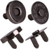 Mini Skater Round Magnetic Snaps Bag Button Clasps Closure Purse Handbag with Washer Nickel? 6-Pack (18mm, Black)...
