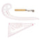 3pcs Clothing Patterning Ruler Sew French Curve Ruler Metric Shaped Plastic Sewing Tools Include Curve Ruler Triangular Ruler Tracing Wheel for Be...