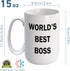 Dunder Mifflin (The Office) World's Best Boss TV Television Show Ceramic Mug Coffee (Tea, Cocoa) 15 OZ Mug, Official Michael Scott Mug As Seen On ...