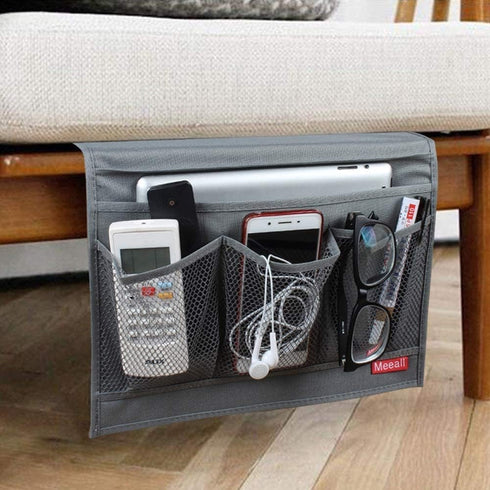 2Pack Bedside Storage Organizer, Table Cabinet Storage Organizer Bedside Organizer Caddy for Remotes Phones Glasses Magazines Tablets Accessories ...